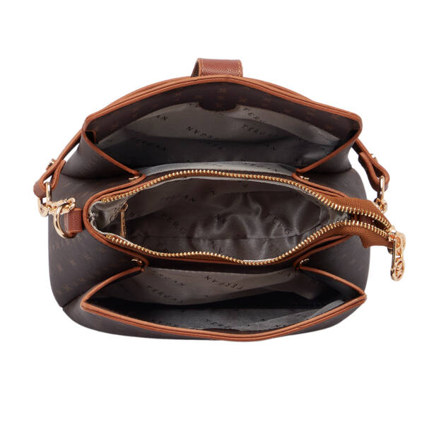 Kahverengi Print Kadın Omuz Çantası - S25K1PR09178-T4J - 4