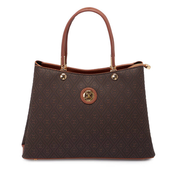 Kahverengi Print Kadın Omuz Çantası - S25K1PR09185-R1P - 1