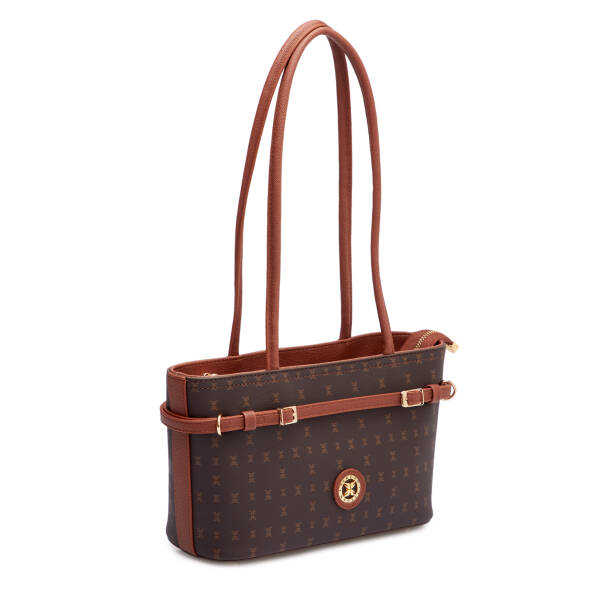 Kahverengi Print Kadın Omuz Çantası - S25K1PR09189-T4J - 2