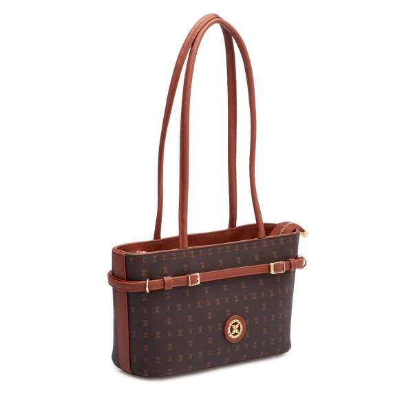 Kahverengi Print Kadın Omuz Çantası - S25K1PR09189-T4J - 2