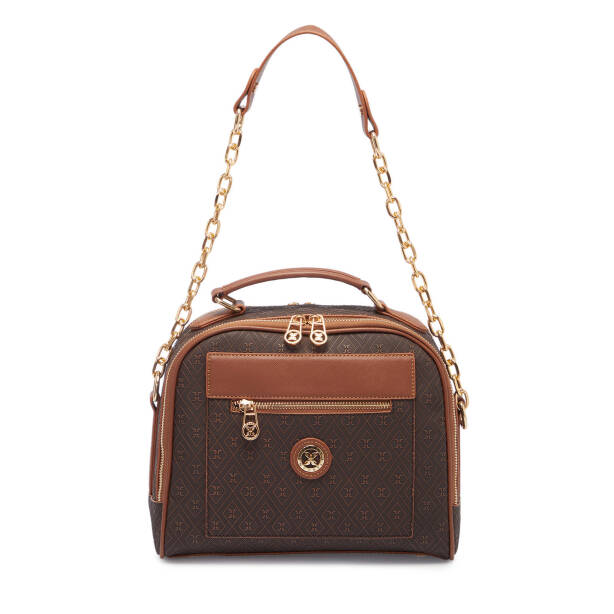 Kahverengi Print Kadın Omuz Çantası - S25Y1PR09165-R9C - 1