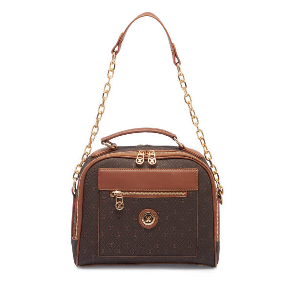 Kahverengi Print Kadın Omuz Çantası - S25Y1PR09165-R9C - 1