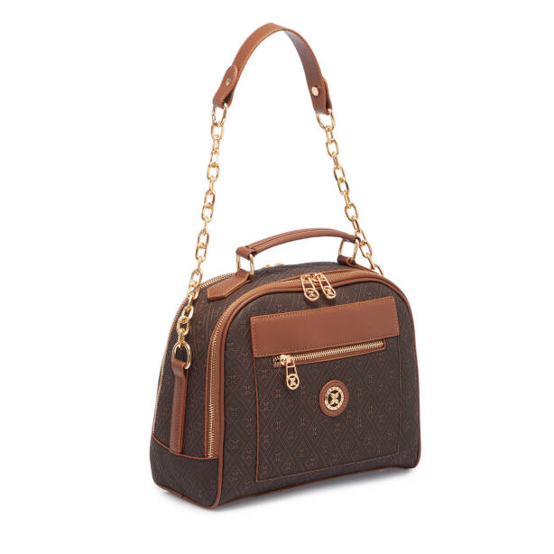 Kahverengi Print Kadın Omuz Çantası - S25Y1PR09165-R9C - 2