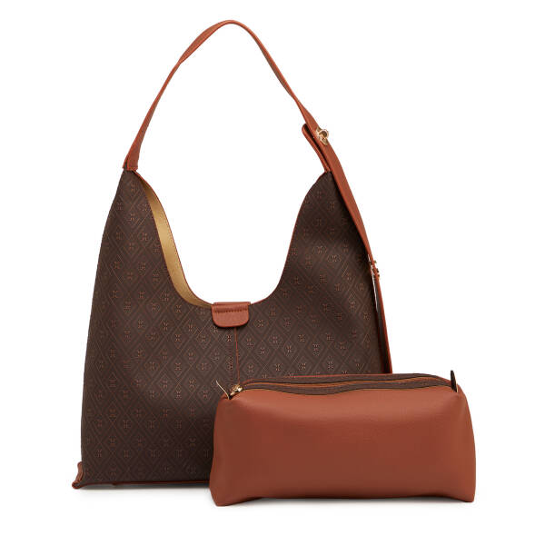 Kahverengi Print Kadın Omuz Çantası - S26Y1PR09191-R9C - 3