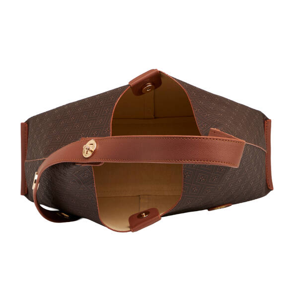 Kahverengi Print Kadın Omuz Çantası - S26Y1PR09191-R9C - 4