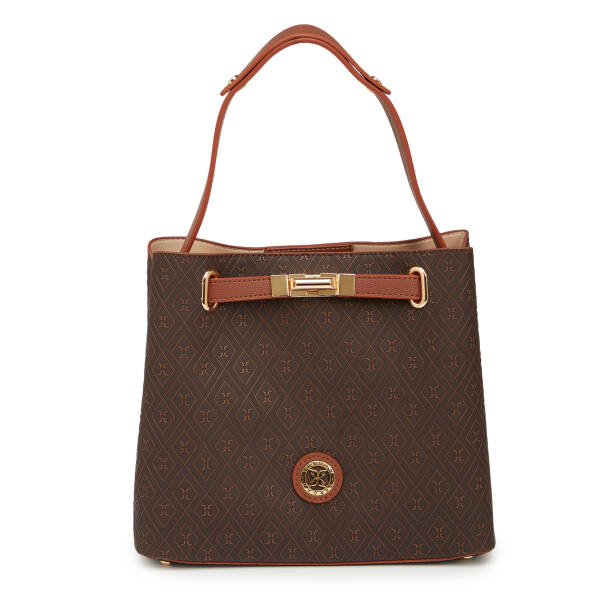 Kahverengi Print Kadın Omuz Çantası - S26Y1PR09192-R9C 