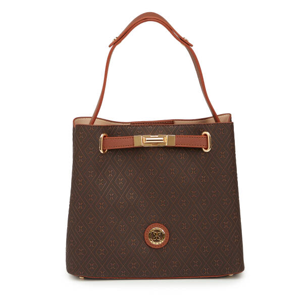 Kahverengi Print Kadın Omuz Çantası - S26Y1PR09192-R9C - 1