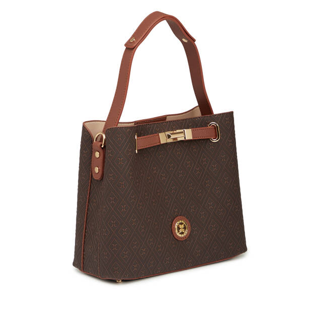 Kahverengi Print Kadın Omuz Çantası - S26Y1PR09192-R9C - 2