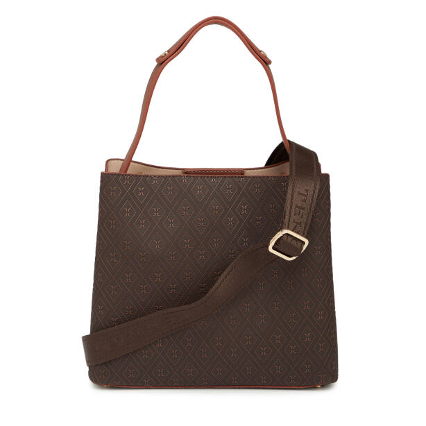 Kahverengi Print Kadın Omuz Çantası - S26Y1PR09192-R9C - 3