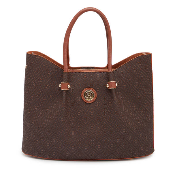 Kahverengi Print Kadın Omuz Çantası - S26Y1PR09195-R9C 
