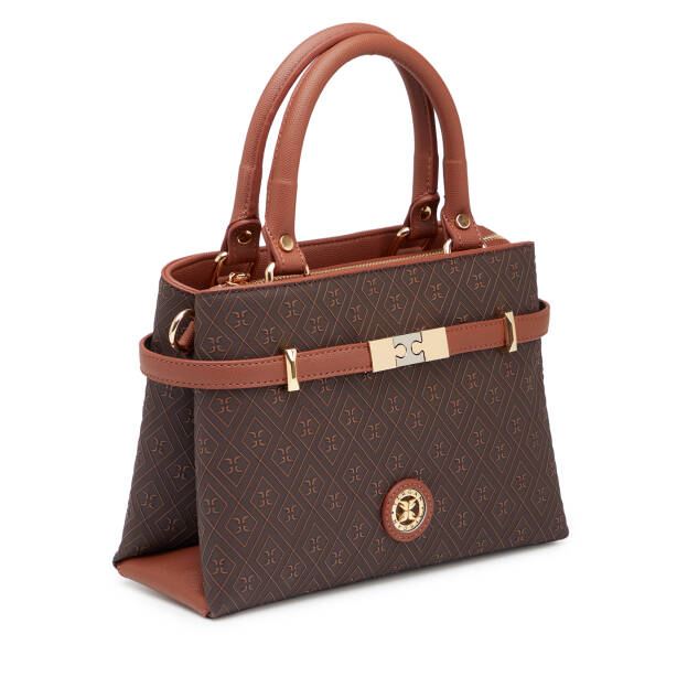 Kahverengi Print Kadın Omuz Çantası - S26Y1PR09196-R9C - 2