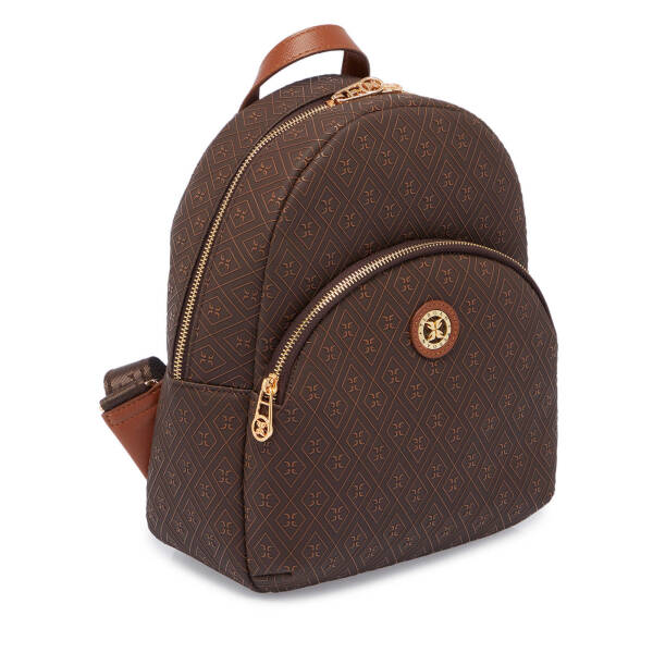 Kahverengi Print Kadın Sırt Çantası - S1SR00079603-R9C - 2