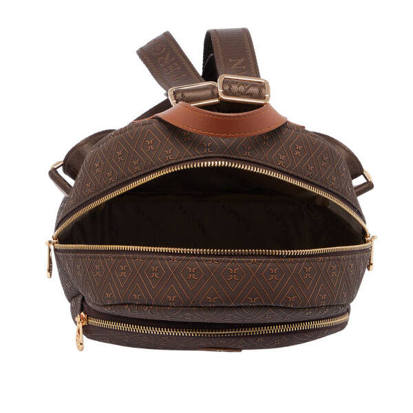 Kahverengi Print Kadın Sırt Çantası - S1SR00079603-R9C - 4