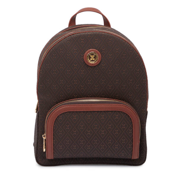 Kahverengi Print Kadın Sırt Çantası - S1SR00079604-R9C 
