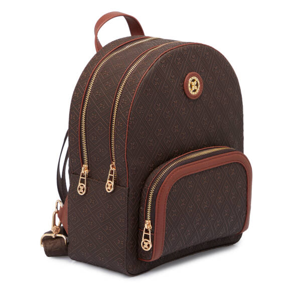 Kahverengi Print Kadın Sırt Çantası - S1SR00079604-R9C - 2