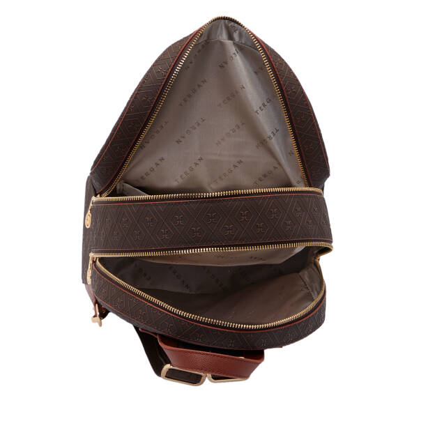 Kahverengi Print Kadın Sırt Çantası - S1SR00079604-R9C - 4