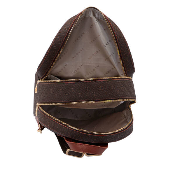 Kahverengi Print Kadın Sırt Çantası - S1SR00079604-R9C - 4