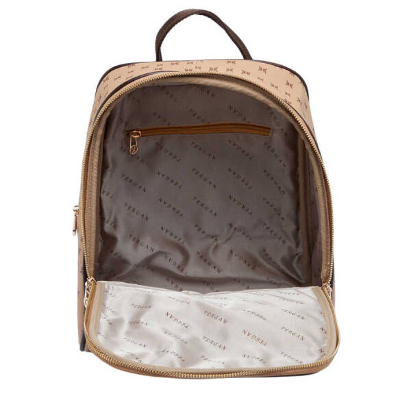 Kahverengi Print Kadın Sırt Çantası - S1SR00079606-T2E - 4