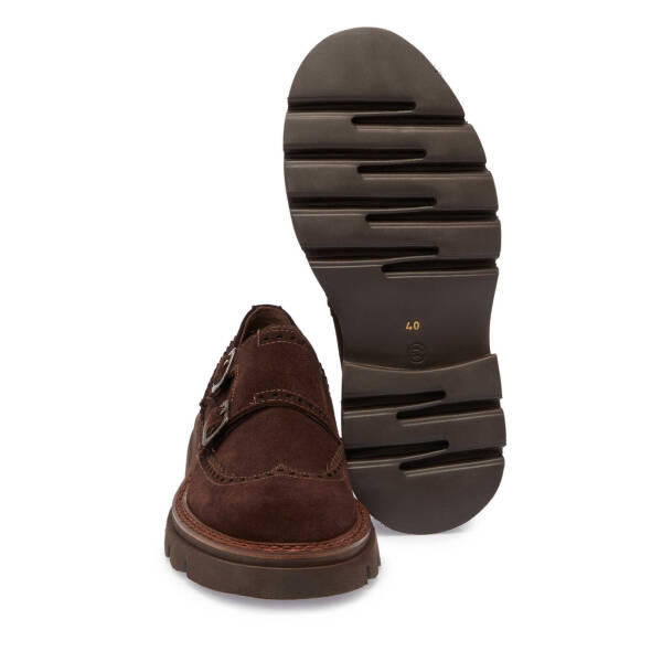 Kahverengi Süet Deri Erkek Casual Ayakkabı - E24S1AY56991-B85 - 4