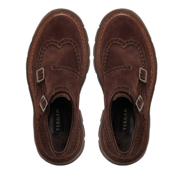 Kahverengi Süet Deri Erkek Casual Ayakkabı - E24S1AY56991-B85 - 5