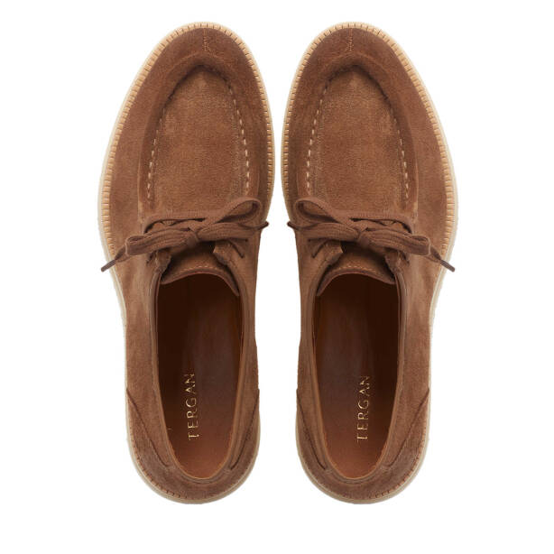 Kahverengi Süet Deri Erkek Casual Ayakkabı - E25I1AY57352-K58 - 5