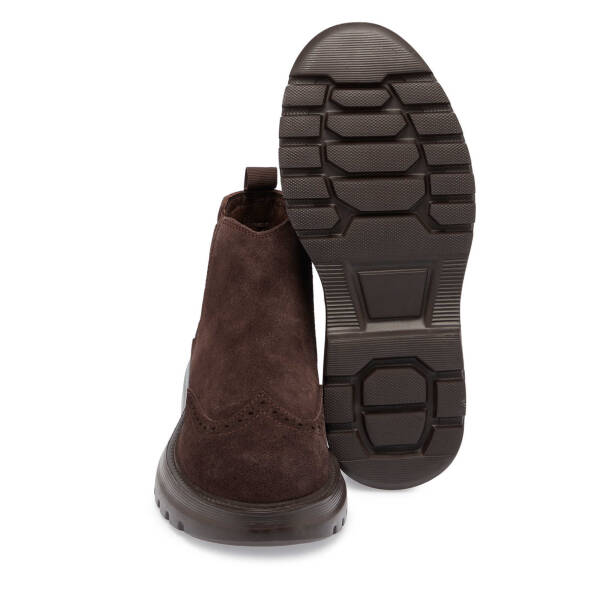 Kahverengi Süet Deri Erkek Casual Bot - E24K1BT56928-B85 - 4