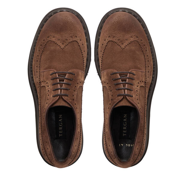 Kahverengi Süet Deri Erkek Klasik Ayakkabı - E25S1AY57492-U8R - 5