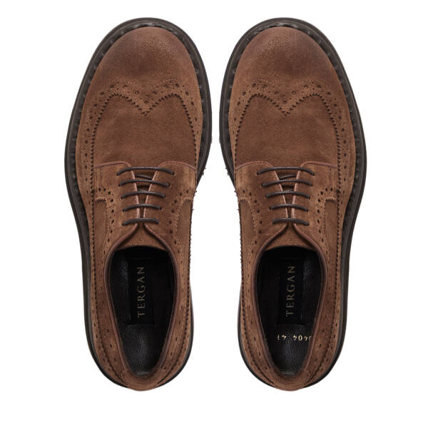 Kahverengi Süet Deri Erkek Klasik Ayakkabı - E25S1AY57492-U8R - 5