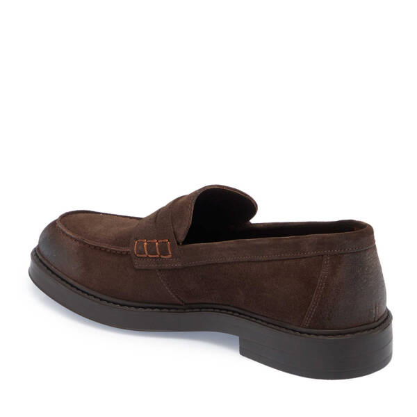 Kahverengi Süet Deri Erkek Loafer - E24S1AY56971-B85 - 2