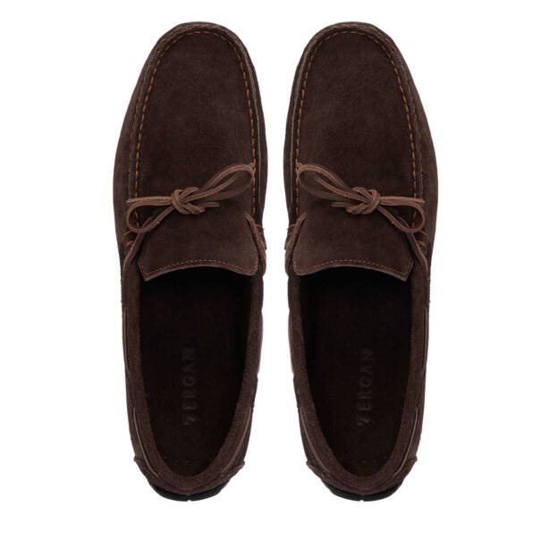 Kahverengi Süet Deri Erkek Loafer - E25I1AY57297-B85 - 5