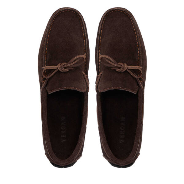 Kahverengi Süet Deri Erkek Loafer - E25I1AY57297-B85 - 5