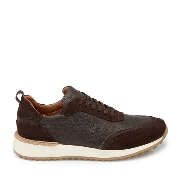 Kahverengi Hakiki Süet Deri Erkek Sneaker - E24S1AY56959-W20 