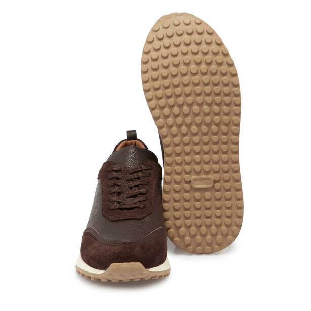 Kahverengi Hakiki Süet Deri Erkek Sneaker - E24S1AY56959-W20 - 4
