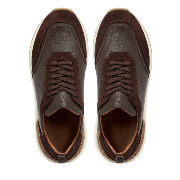 Kahverengi Hakiki Süet Deri Erkek Sneaker - E24S1AY56959-W20 - 5