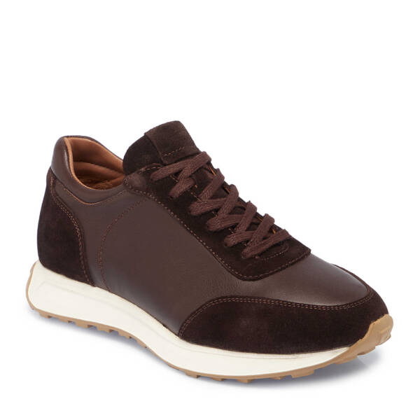 Kahverengi Hakiki Süet Deri Erkek Sneaker - E24S1AY57022-W20 - 2