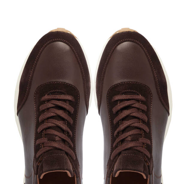 Kahverengi Hakiki Süet Deri Erkek Sneaker - E24S1AY57022-W20 - 5