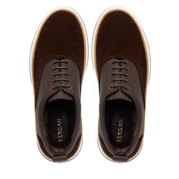 Kahverengi Süet Deri Erkek Sneaker - E24S1AY57070-B85 - Tergan