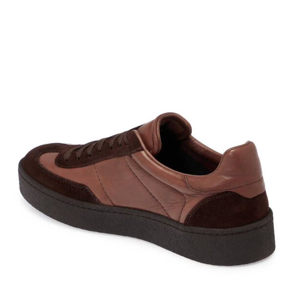 Kahverengi Süet Deri Erkek Sneaker - E25S1AY57486-B85 - 2