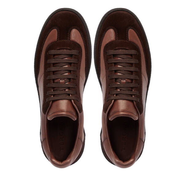 Kahverengi Süet Deri Erkek Sneaker - E25S1AY57486-B85 - 5
