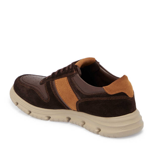 Kahverengi Hakiki Süet Deri Erkek Sneaker - E25S1AY57512-W20 - 3