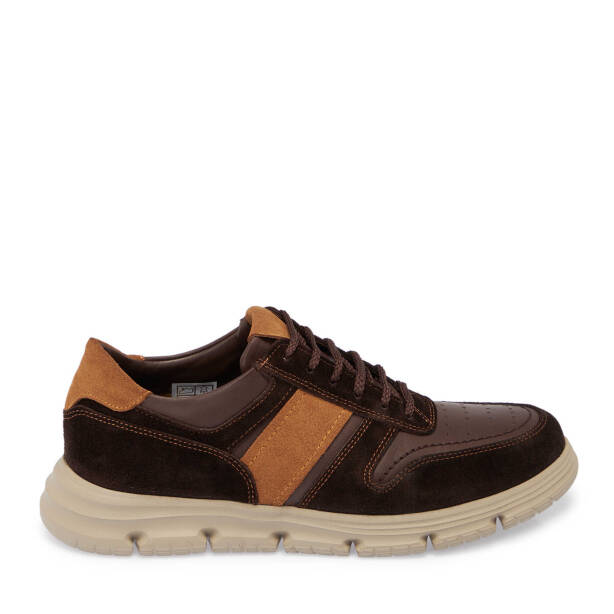Kahverengi Hakiki Süet Deri Erkek Sneaker - E25S1AY57512-W20 