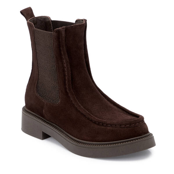 Kahverengi Süet Deri Kadın Bot - K25K1BT68248-B85 - 1