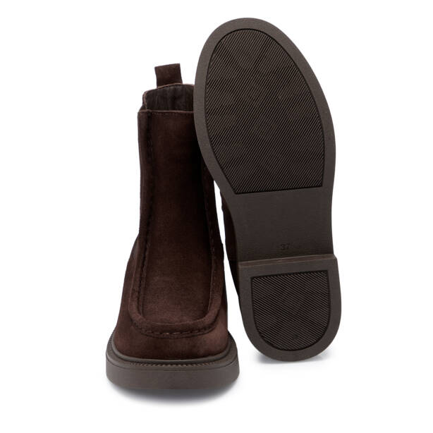 Kahverengi Süet Deri Kadın Bot - K25K1BT68248-B85 - 4