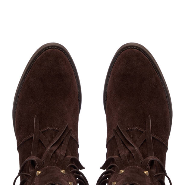 Kahverengi Hakiki Süet Deri Kadın Bot - K25K1BT68313-B85 - 5