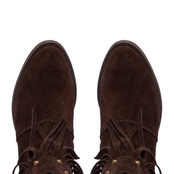 Kahverengi Süet Deri Kadın Bot - K25K1BT68313-B85 - 5