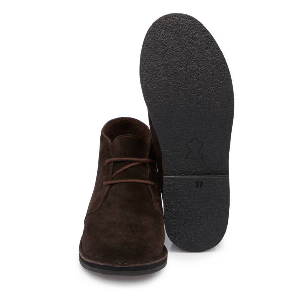 Kahverengi Süet Deri Kadın Casual Bot - K24K1BT67518-B85 - 4