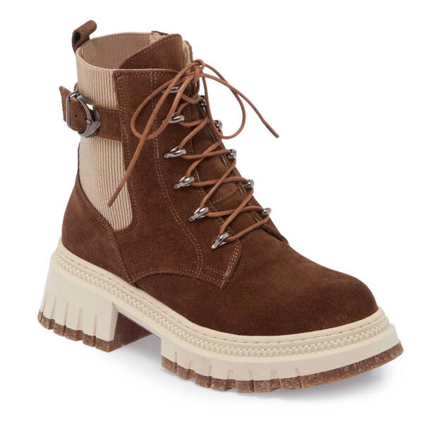 Kahverengi Süet Deri Kadın Casual Bot - K24K1BT67589-K58 - 1