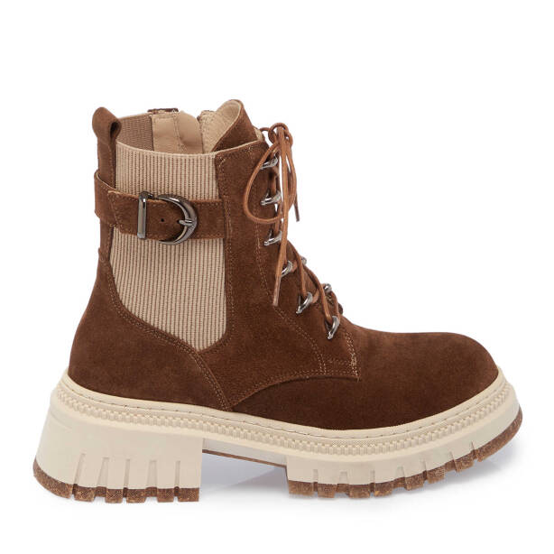 Kahverengi Süet Deri Kadın Casual Bot - K24K1BT67589-K58 - 3