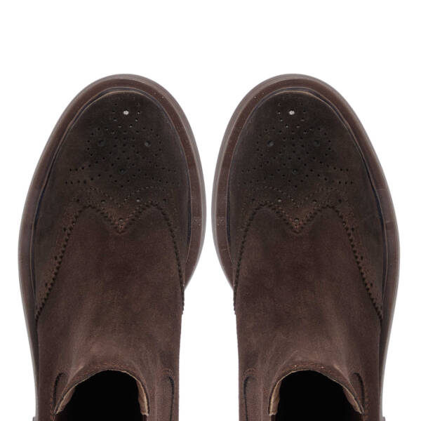 Kahverengi Hakiki Süet Deri Kadın Casual Bot - K24K1BT67616-B85 - 5