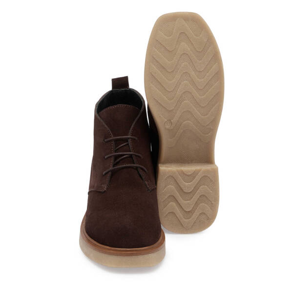 Kahverengi Süet Deri Kadın Casual Bot - K24K1BT67624-B85 - 4